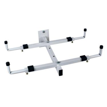 Imagem de Suporte de Parede Branco P/ Forno Microondas Universal Ajustável P/ Todas marcas e modelos até 35Kg