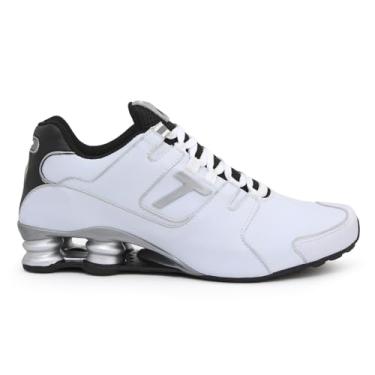 Imagem de Tênis 4 Molas Masculino Ruuning Academia Corrida Academia Casual Caminhada riginal T-Shoes (Branco, BR, Adulto, Numérico, 42)