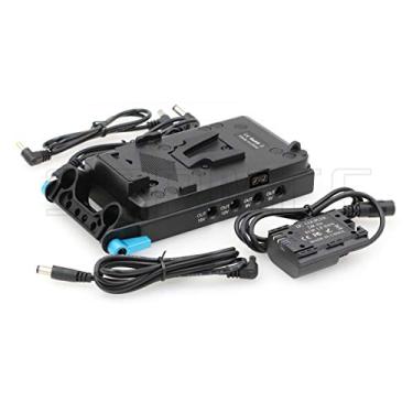 Imagem de SZRMCC Placa de bateria V-Mount com saída DC fêmea D-Tap LP-E6 bateria falsa para câmera BMCC BMPCC Canon 5D2 5D3 60D 70D 80D