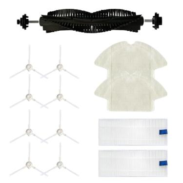 Imagem de NUHFUFA 13 peças de acessórios para aspirador de pó robô para Tefal Rowenta X-plorer Série 75 RG7687, escova principal/8 escovas laterais/2 panos/2 filtros