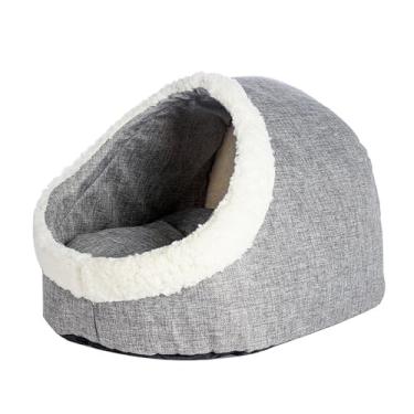 Imagem de QIYANER Cachorros Pet Cama,lã de cordeiro Chinelos Cama pet,de estimação removível e lavável para gatos e cães para animais de estimação canil quente canil para animais 47 * 36 * 32CM,Gray