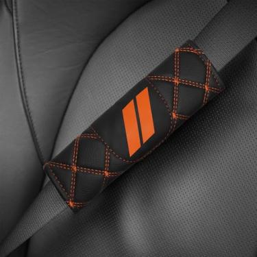 Imagem de YOSRTER 2 peças de couro para cinto de segurança para Dodge Charger Durango Challenger Journey, alça de ombro, proteção universal para todos os cintos de segurança do carro Dodge para acessórios Dodge