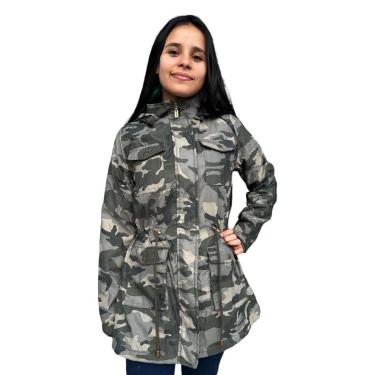 Imagem de Jaqueta Parka Forrada Casaco Inverno Com Capuz Feminina-Feminino