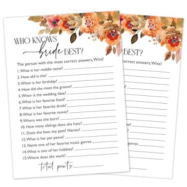 Imagem de Jogos de chá de panela, jogos de casamento, cartões de jogos de festival de outono, lembrancinhas de festa de noivado, jogos de despedida de solteira, jogos minimalistas de festa de casamento,