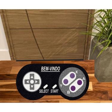 Imagem de Tapete Capacho Controle do Super Nintendo Video Game 80X40cm