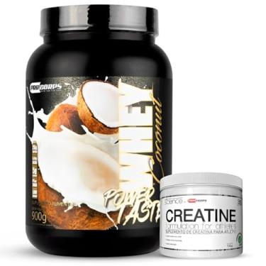 Imagem de Kit Pro Corps Whey 3W Power Taste 900g + Creatina Pura 100g (900g, Coconut)