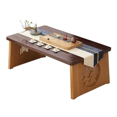 Imagem de Mesa baixa retangular multifuncional, mesa baixa japonesa, mesa de centro para sala de estar, sala de jantar, chá, decoração de casa