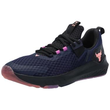 Imagem de Under Armour Project Rock Blood Sweat Respect 4 Tênis masculino, (402) Azul-marinho meia-noite/preto/laranja flare, 38
