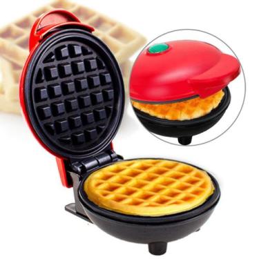 Imagem de Máquina de Waffle Antiaderente Elétrica Portátil Mini Panqueca - MINI 