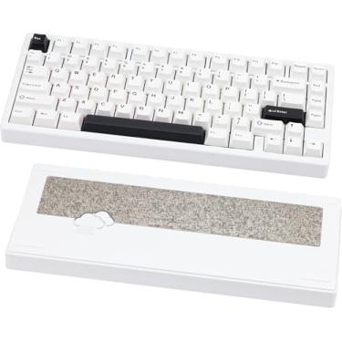 Imagem de Teclado mecânico KEEBMONKEY WOBKEY Rainy 75 CNC de alumínio HMX/JWK/Cocoa Switches com conectividade de modo triplo e acústica superior, RGB/FR4/Silver SUS304/7000mAh/Cocoa Switch (Pro - Luna)