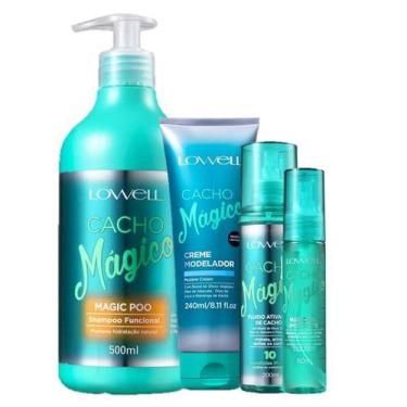 Imagem de Lowell Cacho Magico Shampoo 500ml Creme Modelador 240ml Fluido 200ml e