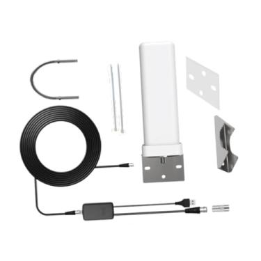 Imagem de AsrMyjcx Antena de TV Externa, Receptor Digital 4K 1080P, 35 DBi, Amplificador de Sinais de Alto Ganho, Amplificador de Antena de TV
