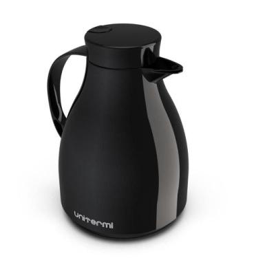 Imagem de Garrafa Térmica Bule c/ Gatilho Paris 500 ml Café Chá - Unitermi, Pret