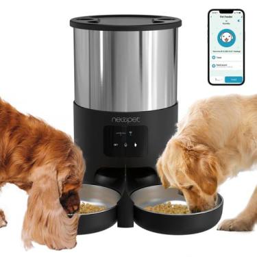 Imagem de Comedouro Duplo Alimentador Automático 5L Cães e Gatos Inteligente APP