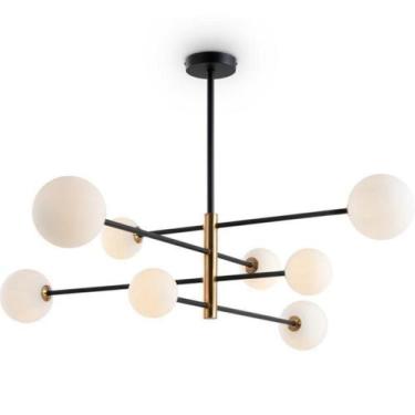 Imagem de Luminária Lustre 8 Globos 75x55cm Jabuticaba Sputnik 360 Graus Teto Gi