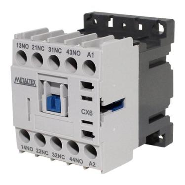Imagem de Contator Auxiliar 4NA 220Vca Metaltex, Cinza