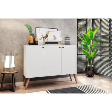 Imagem de Balcão Aparador Buffet Retrô 3 Portas Com Pés Palito Casa Moderna - Ca
