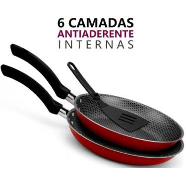 Imagem de Jogo de 2 Frigideiras antiaderentes + Espátula - ALEGRETE