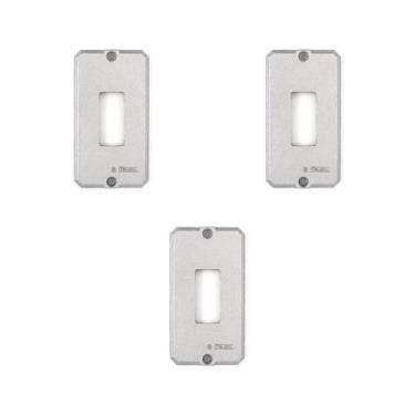 Imagem de 3 Tampa Condulete Alumínio 1/2-3/4 P1 Interruptor Tramontina