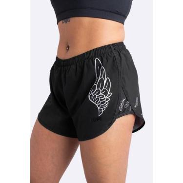 Imagem de Shorts Beach Tennis Corrida Hupi Donna Asas Feminino, G, Preto