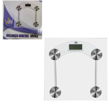 Imagem de Balança De Banheiro Digital Corporal Vidro 180Kg Quadrada Pratica Port