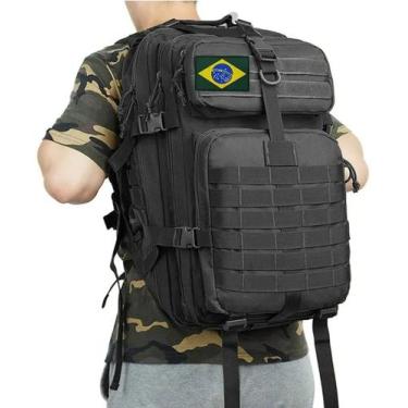 Imagem de Mochila Grande Para Curso Militar 50 Litros + Patch Aleatorio - SHOP A