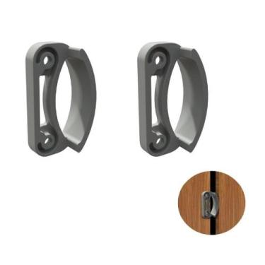 Imagem de Kit 2 Batente Amortecedor Pvc Portas Correr Sobrepor Br Soft - Rometal