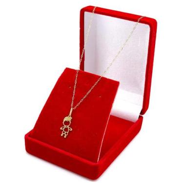 Imagem de Cordão De Ouro18k Corrente Bailarina 50cm Com Pingente Filho - DR Joia