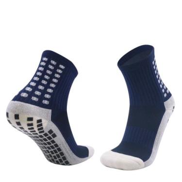 Imagem de Kit 04 Meia Futebol Antiderrapante Esportiva Adulto - Delite, Kit 4 az