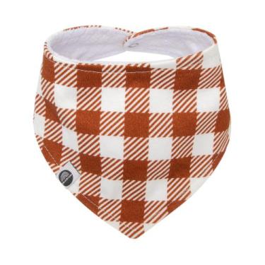 Imagem de Bandana Babador Bebê Xadrez Marrom - Means Love Baby