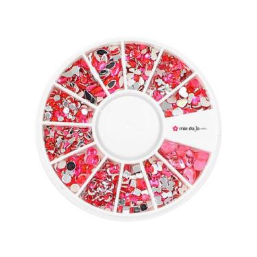 Imagem de Disco de micro pedrarias pink decoração unhas art nail - MIX DA JO