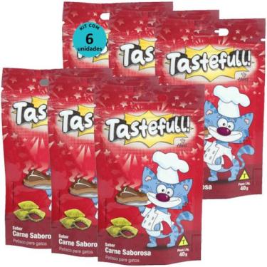 Imagem de Hana Tastefull Nuggets Para Gatos Carne Saborosa 40g Kit 6 un - Hana H