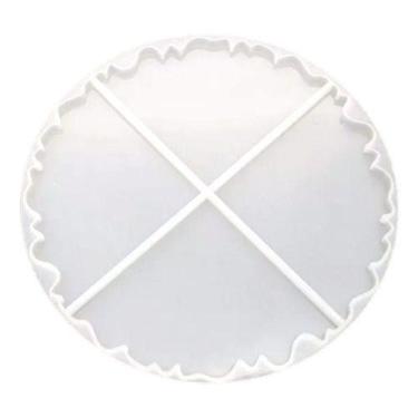 Imagem de Forma De Silicone Formato 4 Porta Copos Para Resina E Gesso - Ohana Qu
