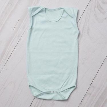 Imagem de Body bebê regata suedine 100% algodão - LETICIA CAT, Verde bb, RN