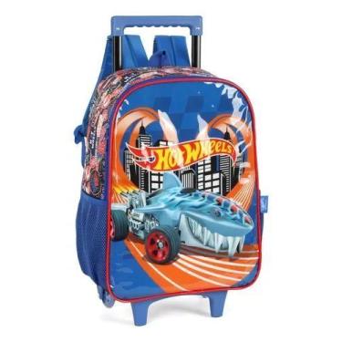 Imagem de Mochila Escolar  Com Rodinhas Hot Wheels Original  Luxcel,  Modelo 1