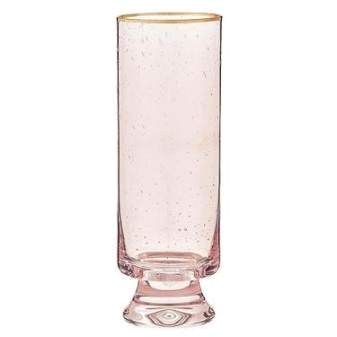 Imagem de Santa Barbara Design Studio Taça de champanhe com borda dourada, 325 ml, rosa