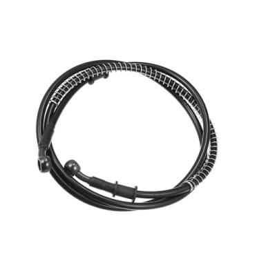 Imagem de Motoforti 160 cm 160 cm 10 mm 28 graus motocicleta trançado freio embreagem mangueiras de óleo linha de embreagem acelerador linha de gás tubo de combustível preto para quadriciclo para bicicleta suja