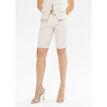 Imagem de BERMUDA EM LINHO FEMININA KNICKER COM CINTO-Feminino