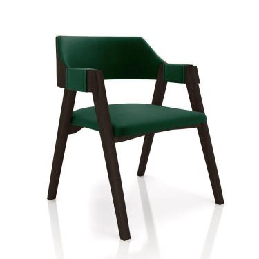 Imagem de Cadeira Sala De Jantar E Jogos Carteados Madeira Maciça Poker Veludo Verde-capuccino G42 - Gran Belo