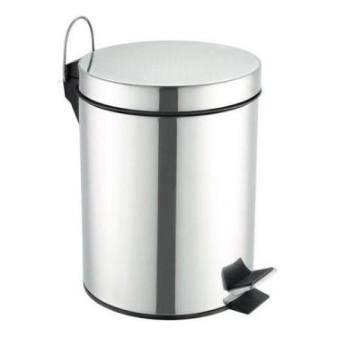Imagem de Lixeira De Banheiro - Metal Resistente - 3 Litros - Sensea, Prateado