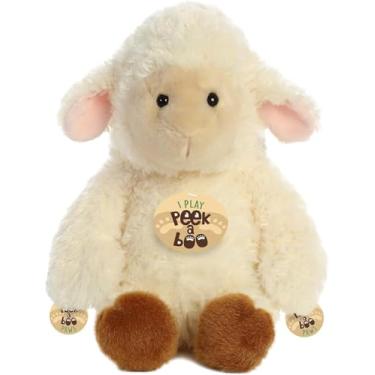 Imagem de Linda Pelúcia Ovelha Peek A Boo Brincar De Esconder, 30 cm, Aurora