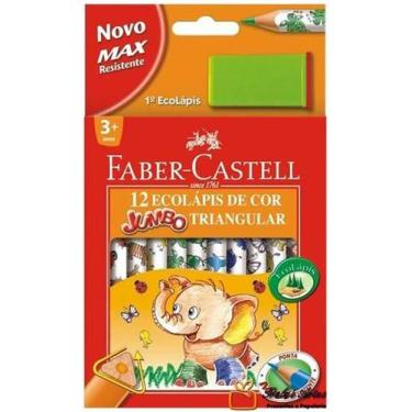 Imagem de Lápis de Cor 12 Cores Jumbo Triangular Faber-castell - FABER CASTELL, 