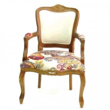 Imagem de Poltrona Luis XV - Imbuia com Floral - Tommy Design - Móveis Lang, Imb