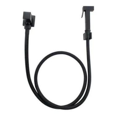 Imagem de Ducha Higiênica Modelo Quadrado 1/4 De Volta Preta Fosca - Sollux