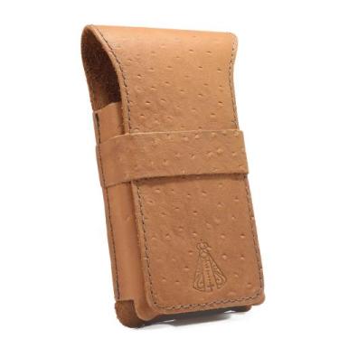 Imagem de Bainha Country Para Celular Presa No Cinto Couro De Avestruz Nossa Sen