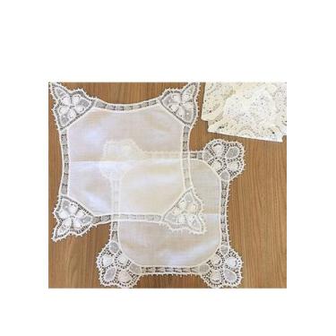 Imagem de Porta pão em renda renascença com cambraia de linho - Entrelaços Handm