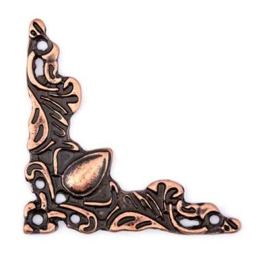 Imagem de Cantoneira Grande Metal Decoração Artesanato 4 Peças - Metallica Acess