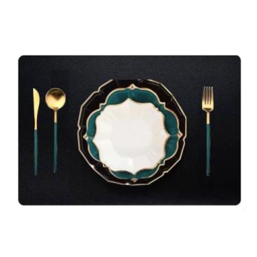 Imagem de 6 Jogo Americano COURO  Impermeável Limpa Facil para MESA - GENERTOY, 