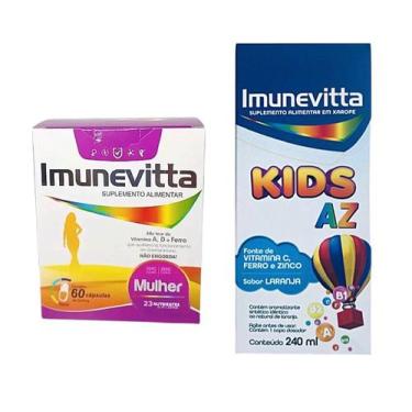 Imagem de Kit Imunevitta Mulher 60 Caps + Imunevitta Kids 240ml.