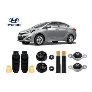 Imagem de Par Coxim Rolamento Batente Coifa Dianteiro + Traseiro Hb20S 2012 2013 2014